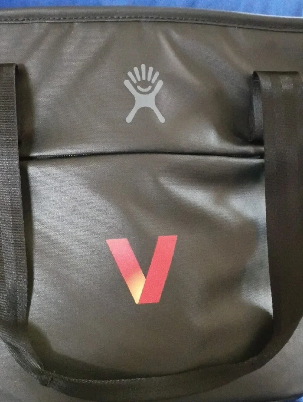 Hydro Flask Black Duffel Tote with Red V Accent